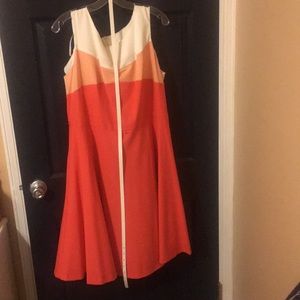 Dress barn Color block belted dress